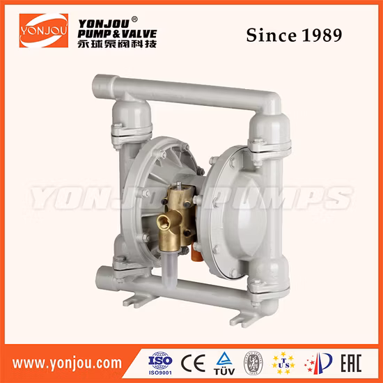 Bomba de diafragma pneumática Qby PP forrado com diafragma branco