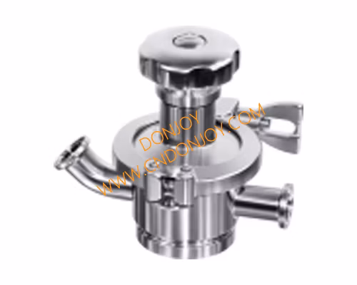 Válvula de diafragma de fundo de tanque radial de aço inoxidável sanitário SS316L